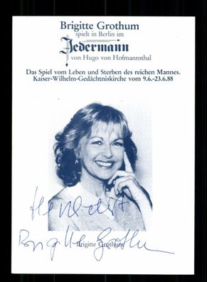 Brigitte Grothum Autogrammkarte Original Signiert ## BC 199512