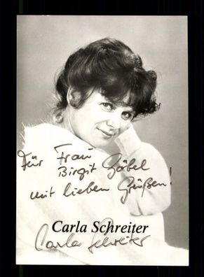 Carla Schreiter DDR Autogrammkarte Original Signiert ## BC 194794