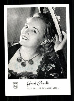 Gretl Perelli Autogrammkarte Original Signiert # BC 199058
