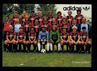 Original Mannschaftskarte Eintracht Frankfurt 1981-82 ohne Unterschrift