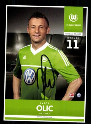 Ivica Olic Autogrammkarte VfL Wolfsburg 2011-12 Original Signiert