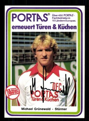 Michael Grünewald Autogrammkarte Kickers Offenbach 1982-83 Original Signiert