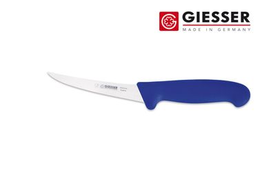 Giesser Messer Ausbeinmesser Fleischermesser blau - Klinge gebogen 13 cm stark