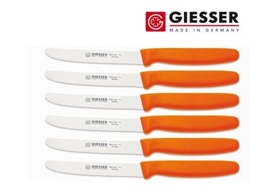 6er Set Giesser Messer Brötchenmesser Tomatenmesser Tafelmesser 11 cm -19 Farben