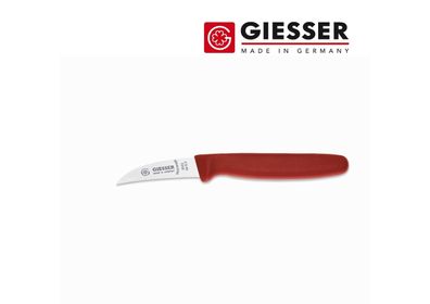 Giesser Messer SP - 6 cm gebogen rot Kneipchen Obst Gemüse Schäl Tourniermesser