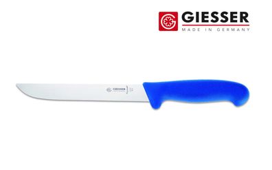 Giesser Messer Ausbeinmesser Schlachtmesser scharf gerade stark Klinge 18cm blau