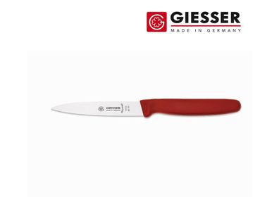 Giesser Messer Gemüsemesser Spickmesser Küchenmesser Obst mittelspitz 10 cm rot