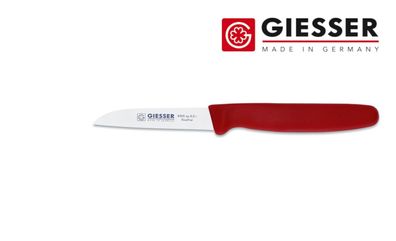 Giesser Messer SP - 8 cm gerade Klinge rot Schnitzer Koch Küchen Gemüsemesser