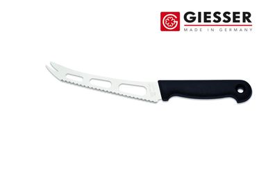 Giesser Messer Weichkäsemesser Käsemesser schwarz Klinge 15 cm mit Wellenschliff