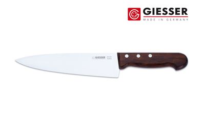 Giesser Messer Kochmesser Küchenmesser breit Holz genietet scharf Klinge 20 cm