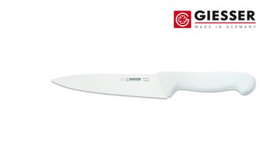 Giesser Messer Kochmesser Küchenmesser Kunststoff schmal scharf weiß Klinge 16cm