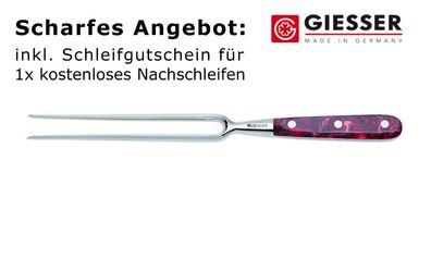 Giesser Messer PremiumCut Fleischgabel Tranchiergabel Fork No1 Red Diamond 21cm