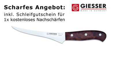 Giesser Messer PremiumCut Thuja Filet No 1 Tree of life Ausbeinmesser BBQ 17 cm