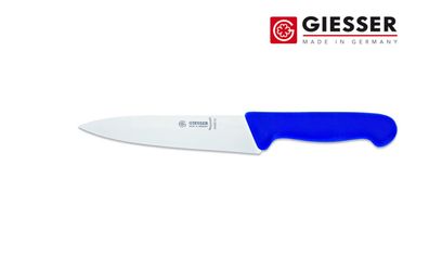 Giesser Messer Kochmesser Küchenmesser Kunststoff schmal scharf blau Klinge 16cm