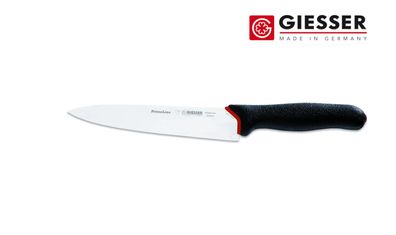 Giesser Messer Küchenmesser Kochmesser PrimeLine Profimesser schmal schwarz 18cm