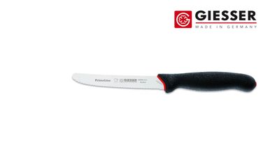 Giesser Messer Küchenmesser Tomatenmesser Brötchenmesser PrimeLine schwarz 11 cm
