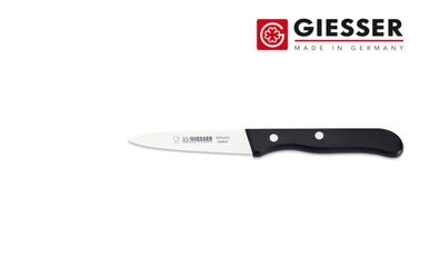 Giesser Messer Gemüsemesser Küchenmesser mittelspitz genietet POM schwarz 8,5 cm