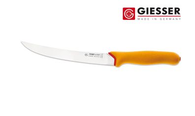 Giesser Messer Zuschneidemesser Hautmesser PrimeLine rutschfest Klinge 20cm gelb