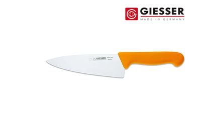 Giesser Messer Küchenmesser Kochmesser Profimesser scharf gelb Klinge breit 16cm