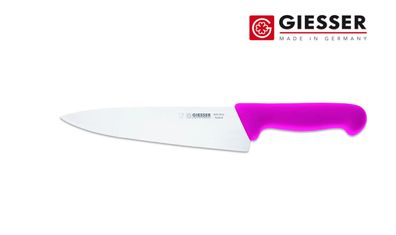 Giesser Messer Küchenmesser Kochmesser Profimesser scharf pink Klinge breit 20cm