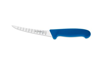 Giesser Messer Ausbeinmesser blau - Klinge gebogen mit Kullenschliff 15 cm stark