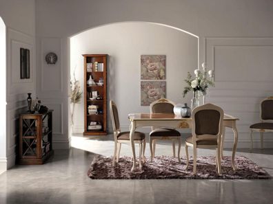 Wohnzimmer Möbel neu Esszimmer Stühle Holz Luxus Sessel Stuhl Braun Lehnstuhl