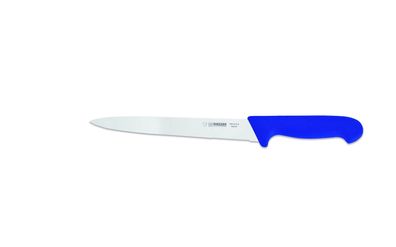 Giesser Messer Aufschnittmesser Fleischermesser blau Klinge mit Anrisswelle 21cm