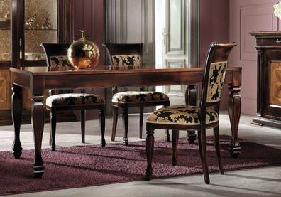 Esszimmer Stühle Luxus Sessel Stuhl Holz Braun Stühle Wohnzimmer Möbel Neu