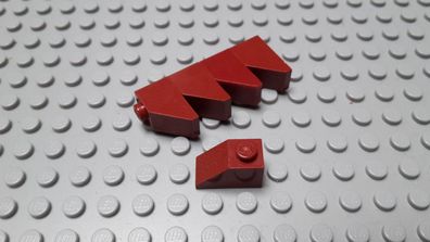 Lego 5 Schrägsteine 1x2 45 Grad Dunkelrot Nummer 3040