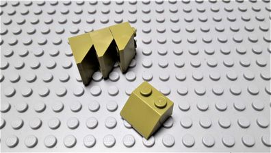 Lego 4 Schrägsteine 2x2 45 Grad Olivgrün Nummer 3039