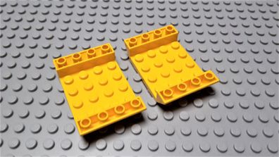 Lego 2 Schrägsteine negativ 45 Grad 6x4 Gelb Nummer 30283