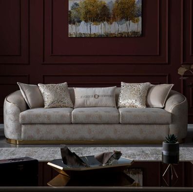 Luxus Couch Ovaler Dreisitzer Hotel Empfang Einrichtung Möbel 247cm