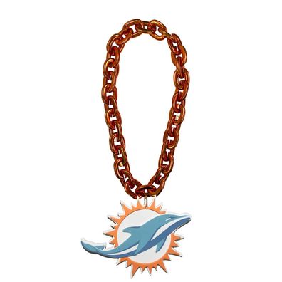 NFL Miami Dolphins FanChain Kette von FanFave 3D Big Logo 847624067169