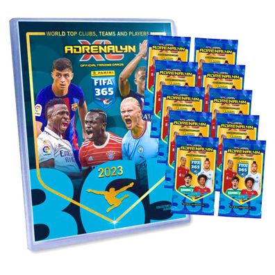 Panini Fifa 365 Karten 2023 - Trading Cards - 1 Sammelmappe + 10 Booster Sammelkarten