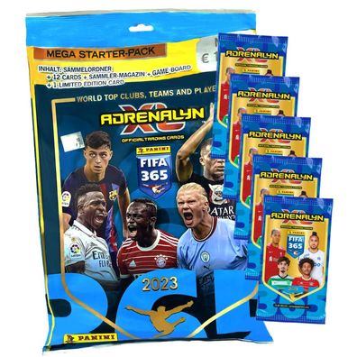 Panini Fifa 365 Karten 2023 - Trading Cards - 1 Starter + 5 Booster Sammelkarten