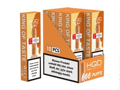 HQD SURV - Mango Melon Ice (Mango-Melone-Eis) - Einweg E-Shisha ca. 600 Züge