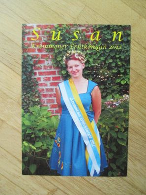 Kremmener Erntekönigin 2012 Susan - Autogrammkarte!!!