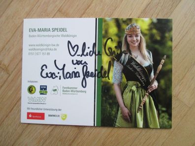 Baden-Württembergische Waldkönigin Eva-Maria Speidel - handsigniertes Autogramm!!!