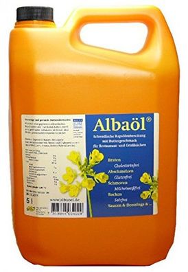 Albaöl Rapsöl Zubereitung mit Buttergeschmack 5l Kanister Vorratspack Großverbraucher