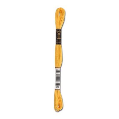 8m Anchor Stickgarn - Farbe 302 - maisgelb