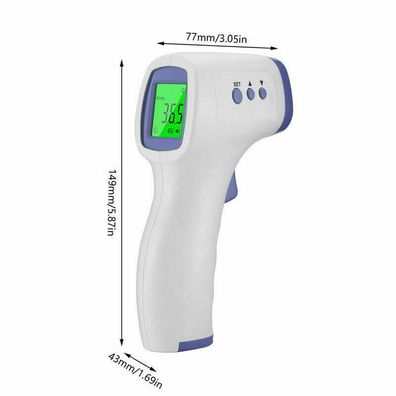 Infrarot Fieberthermometer Temperatur Messgerät für Babys, Kinder und Erwachsene
