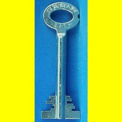 Garny Tresor Doppelbart - Schlüssel Profil 2217 - Länge 70 mm - gebohrt 3 mm