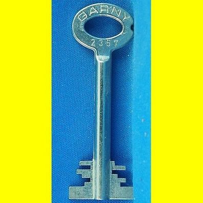 Garny Tresor Doppelbart - Schlüssel Profil 2357 - Länge 70 mm - gebohrt 3 mm