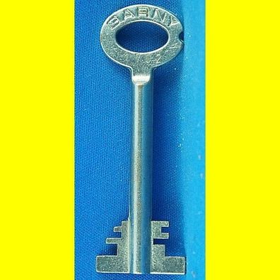 Garny Tresor Doppelbart - Schlüssel Profil 1702 - Länge 70 mm - gebohrt 3 mm