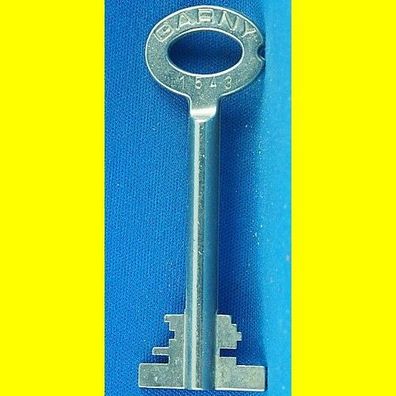 Garny Tresor Doppelbart - Schlüssel Profil 1543 - Länge 70 mm - gebohrt 3 mm