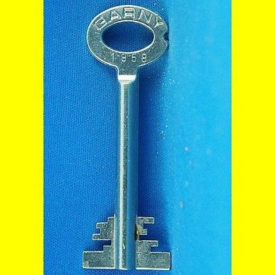 Garny Tresor Doppelbart - Schlüssel Profil 1958 - Länge 70 mm - gebohrt 3 mm