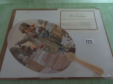 Weihnachtsfächer Wedler Turn of the century Fan Greetings Kuvert Oxford England