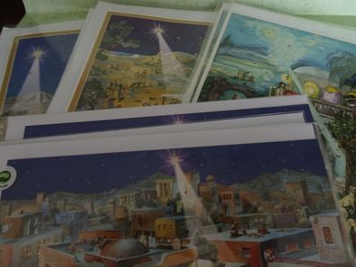 ältere Adventskalender-Grußkarten & Kuvert Richard Sellmer Stern von Bethlehem