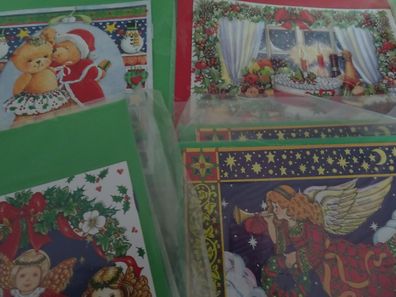 3D Weihnachtsgrußkarten Umschlag Dorothea King Trevor Hall Rococo Christmas Treasures