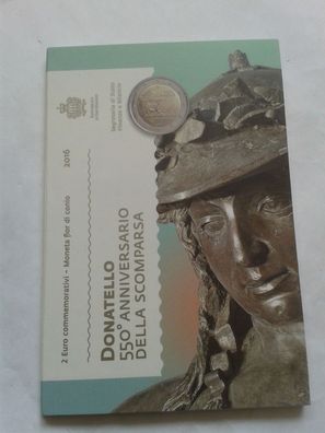 2 euro 2016 San Marino Donatello im Folder